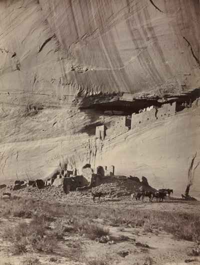 Cliff Konutları Harabeleri, Cañon de Chelly, Arizona, c. 1879-1881. by John K. Hillers