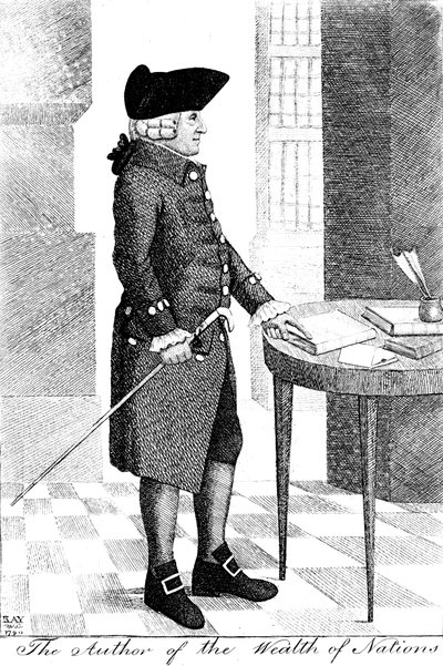 Adam Smith 1723-1790, İskoç filozof ve ekonomist, 1790 by John Kay