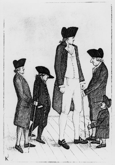 Byrne, İrlanda Devi, Bay Watson, Bay McGowan, Bay Fairholme ve Geordie Cranstoun, 1784 by John Kay