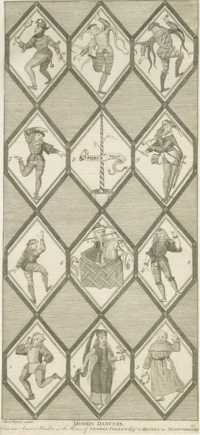 Betley Cam Pencere - Morris Dansçıları: gravür, nd [1751-1790] by John Keyse Sherwin