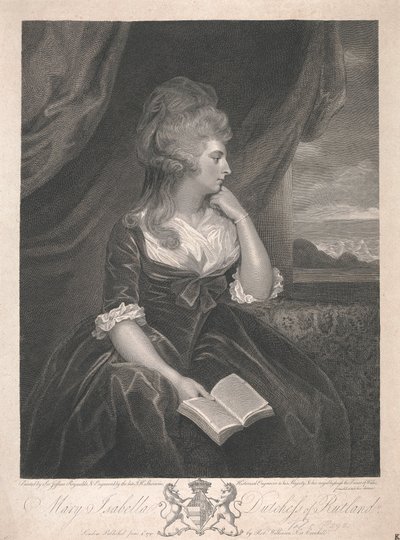 Mary Isabella Manners (kızlık soyadı Somerset), Rutland Düşesi by John Keyse Sherwin