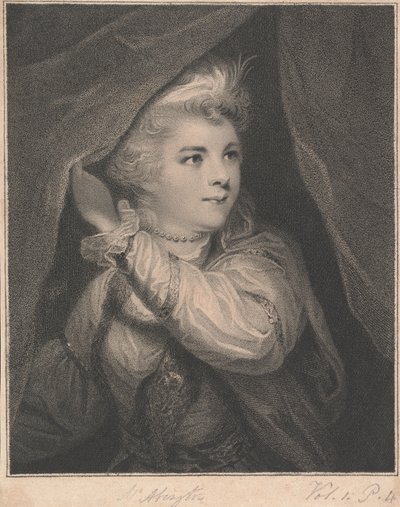 Bayan Frances Abington (kızlık soyadı Barton) "The Sultan"da Roxalana rolünde by John Keyse Sherwin