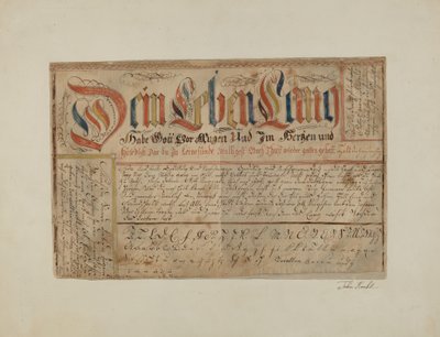 Fraktur Işıklı Yazı, c. 1937. by John Koehl
