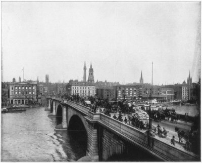 Londra Köprüsü, Londra, 19. yüzyılın sonlarında by John L. Stoddard