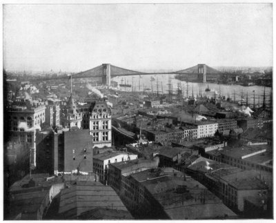 New York ve Brooklyn Köprüsü, 19. yüzyılın sonlarında by John L. Stoddard