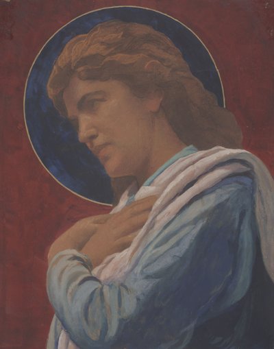 Aziz (kağıt üzerine pastel ve sulu boya) by John La Farge or Lafarge