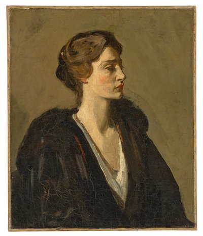 Siyahlar İçinde Bir Leydi (Leydi Gwendeline Spencer-Churchill) (tuval üzerine yağlıboya) by John Lavery