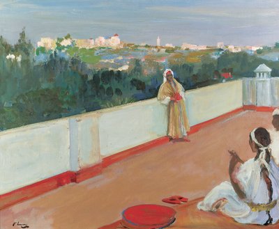 Evin Tepesinde Akşam, Tanca (tuval üzerine yağlı boya) by John Lavery