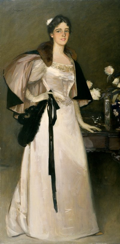 Bayan Mary Burrell'in portresi by John Lavery