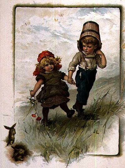 Jack ve Jill, resimli çocuk tekerlemeleri kitabından by John Lawson