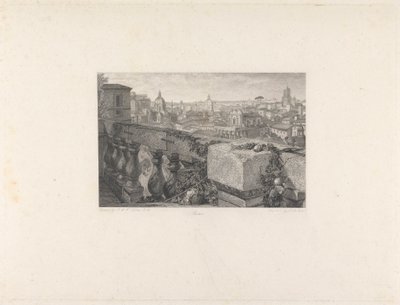 Farnese Bahçeleri'nden Roma by John Le Keux