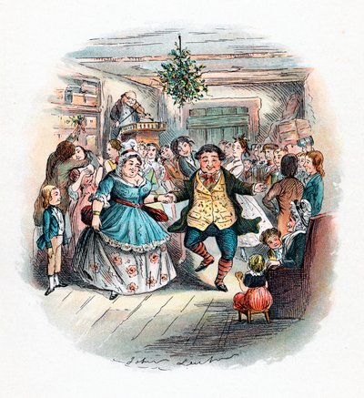 Bir Noel Şarkısı: Bay Fezziwigs Balosu, 1843 by John Leech