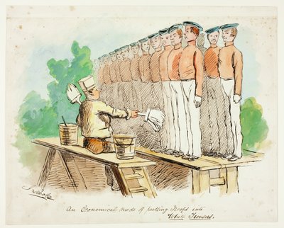 Beyaz Pantolona Asker Koymanın Ekonomik Bir Şekli by John Leech
