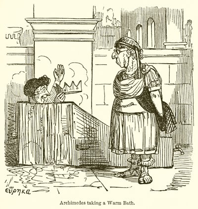 Archimedes taking a Warm Bath  by John Leech