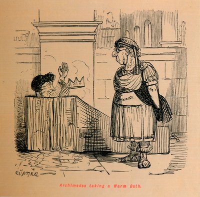 Arşimet Ilık Banyo Yapıyor, 1852 by John Leech