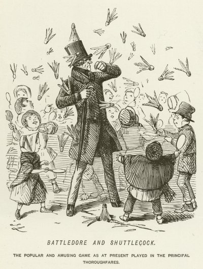 Battledore ve Raketle by John Leech