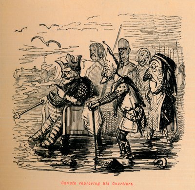 Saraylılarını azarlayan Canute, c1860, c1860 by John Leech