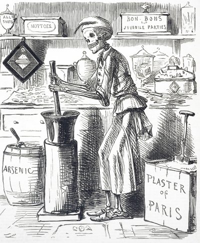 'Gıda Katkılarıyla Zehirlenme' başlıklı karikatür by John Leech