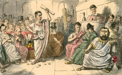 Cicero denouncing Cataline by John Leech