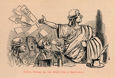 Cicero, Beyefendi gibi Özetini fırlattı, 1852 by John Leech