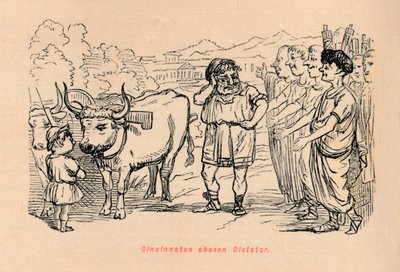 Cincinnatus Diktatör seçildi, 1852 by John Leech