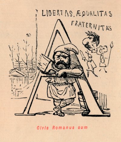 Ben bir Roma vatandaşıyım, 1852 by John Leech