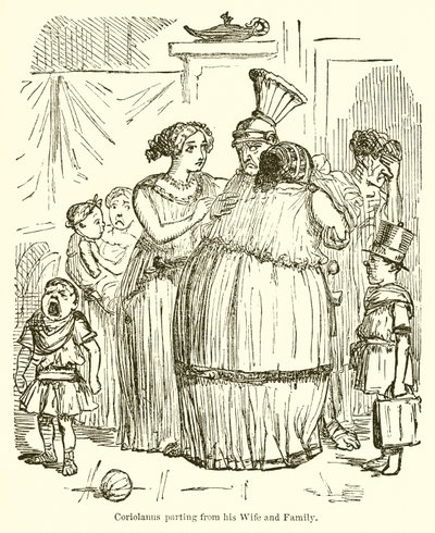 Coriolanus Karısından ve Ailesinden Ayrılırken by John Leech