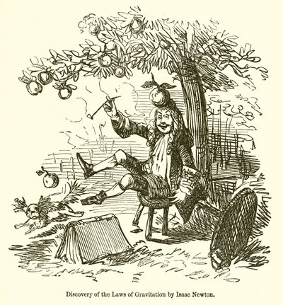Discovery of the Laws of Gravitation by Isaac Newton  by John Leech