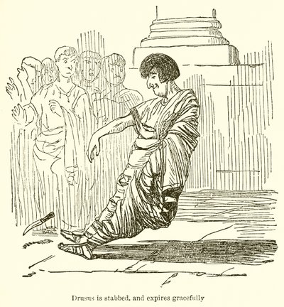 Drusus Bıçaklandı ve Sona Eriyor by John Leech