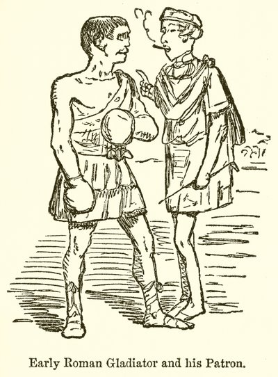 Erken Roma Gladyatörü ve Patronu by John Leech
