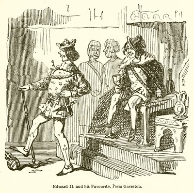 Edward II and his Favourite, Piers Gaveston  by John Leech