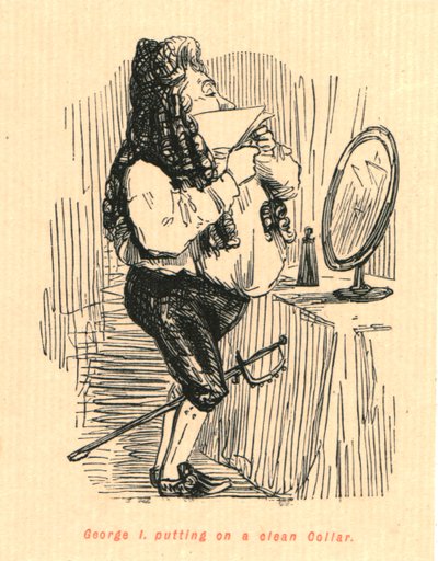 George I. temiz bir tasma takmak, 1897. by John Leech