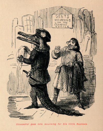 Gloucester bu küçük Yeğenler için yas tutuyor, by John Leech