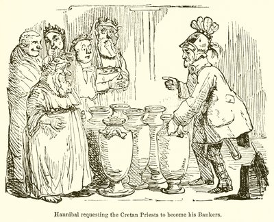 Hannibal, Girit Rahiplerinden Bankacıları Olmalarını İstiyor by John Leech