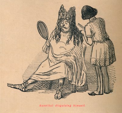 Hannibal kılık değiştiriyor, 1852 by John Leech