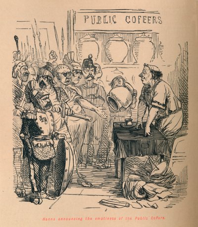 Hanno, 1852 Kamu Kasasının boş olduğunu duyuran by John Leech