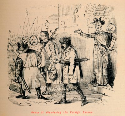 II. Henry. Yabancı Baronların görevden alınması, c1860, c1860 by John Leech
