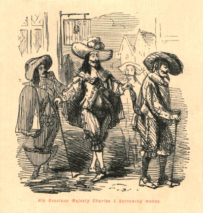 Majesteleri I. Charles, borç para alıyor, 1897. by John Leech