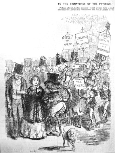 Çartist alayı nasıl görünebilirdi, 1848 by John Leech