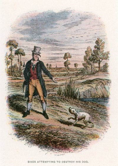 Oliver Twist için İllüstrasyon by John Leech