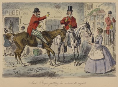 Jack Rogers sinirlerini düzeltiyor by John Leech