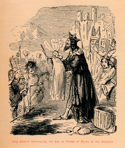 Kral Edward, Oğlunu Uyruklarına Galler Prensi olarak tanıtıyor, c1860, c1860 by John Leech