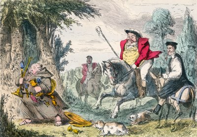 Kral Henry VIII keşiş avı by John Leech