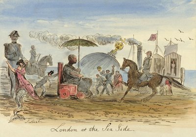 London at the Sea Side, pub.1844 by John Leech