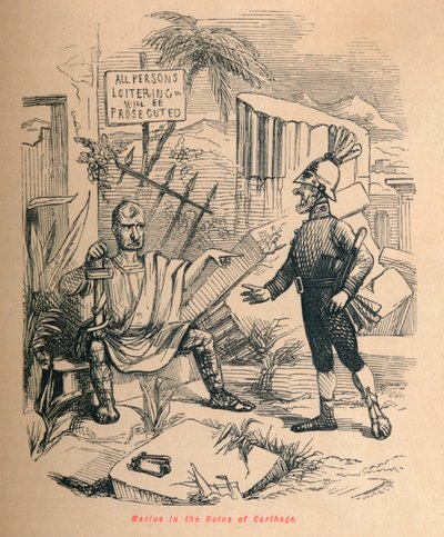 Kartaca Harabelerinde Marius, 1852 by John Leech