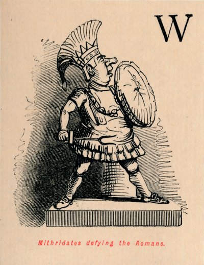 Mithridates, Romalılara meydan okuyor, 1852 by John Leech