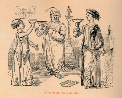 Mithridates, döküntü Yasası, 1852 by John Leech