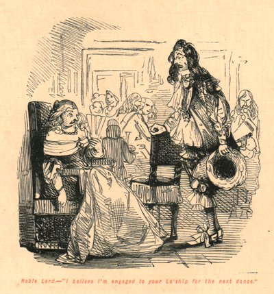 Yüce Lord. - Sanırım bir sonraki dans için La geminizle nişanlıyım, 1897. by John Leech
