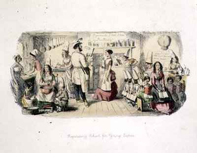 Genç Hanımlar için Hazırlık Okulu by John Leech