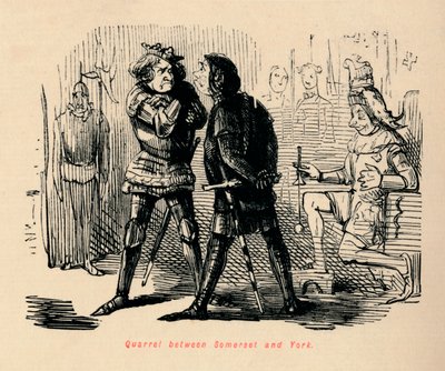 Somerset ve York arasındaki kavga, by John Leech